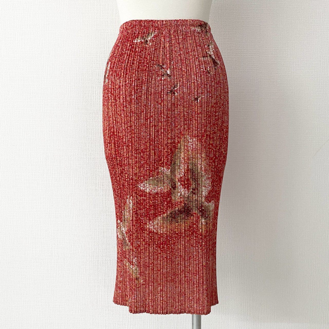 10i17 90s PLEATS PLEASE ISSEY MIYAKE プリーツプリーズ イッセイミヤケ Peace Dove Bird Skirt アーカイブ ヴィンテージ 総柄プリント プリーツスカート 日本製 3 ピンク