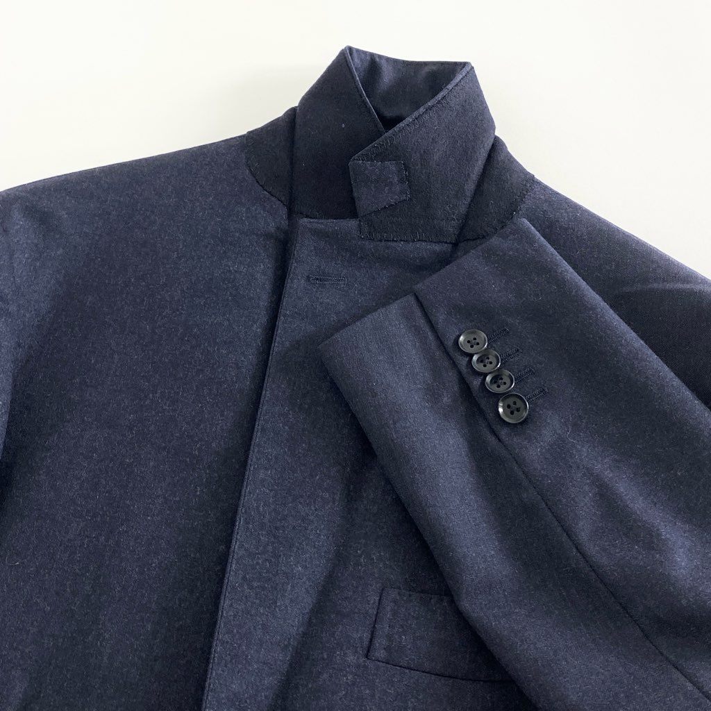 21d23 【美品】 RING JACKET リングヂャケット スーツ セットアップ フォーマル ビジネス ブレザー 44 ネイビー SET UP