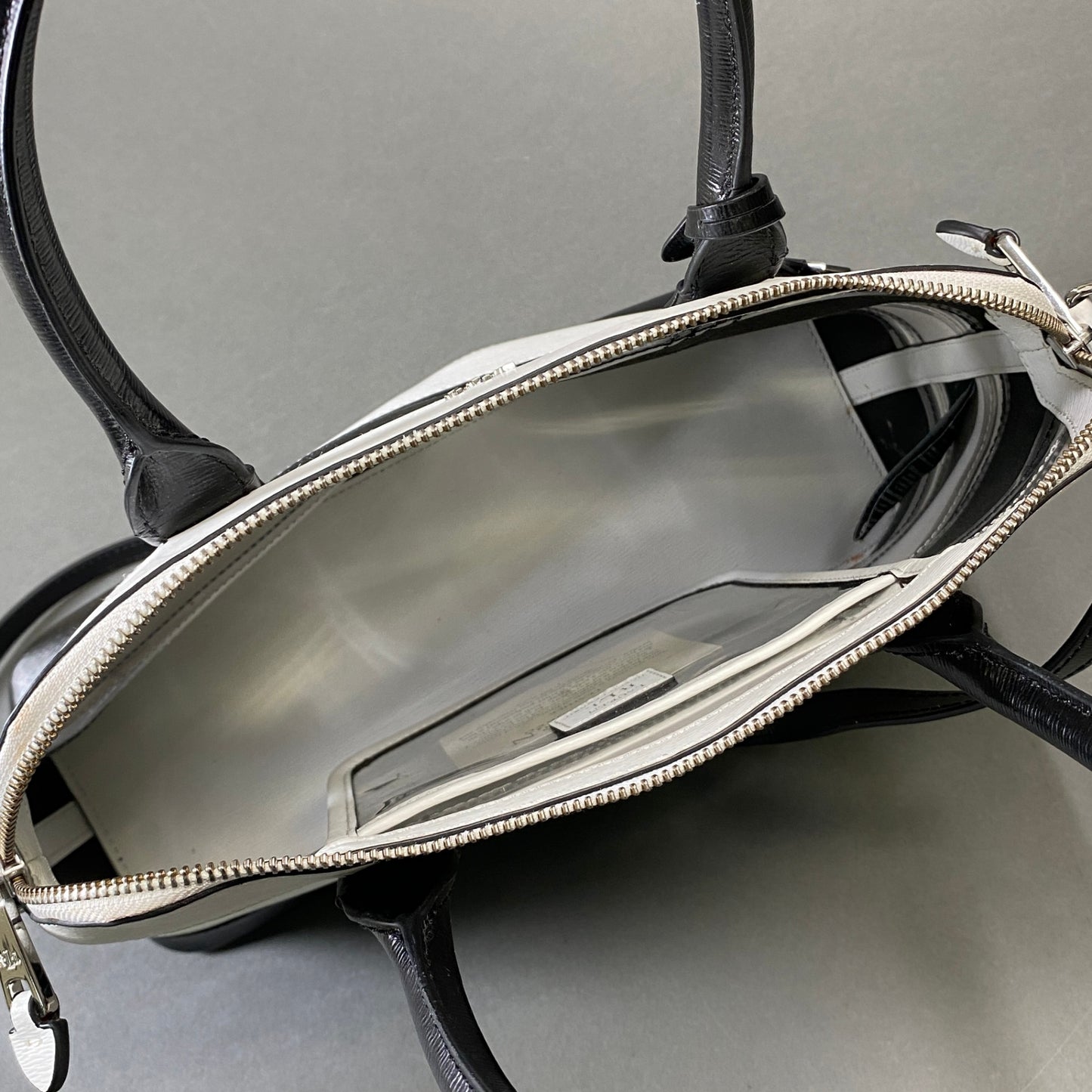 Ch1 RLL LAUREN RALPH LAUREN ローレン ラルフローレン 2WAY ショルダーバッグ ブラック ホワイト レザー ハンドバッグ クリア モノトーン 鞄 カバンk02i