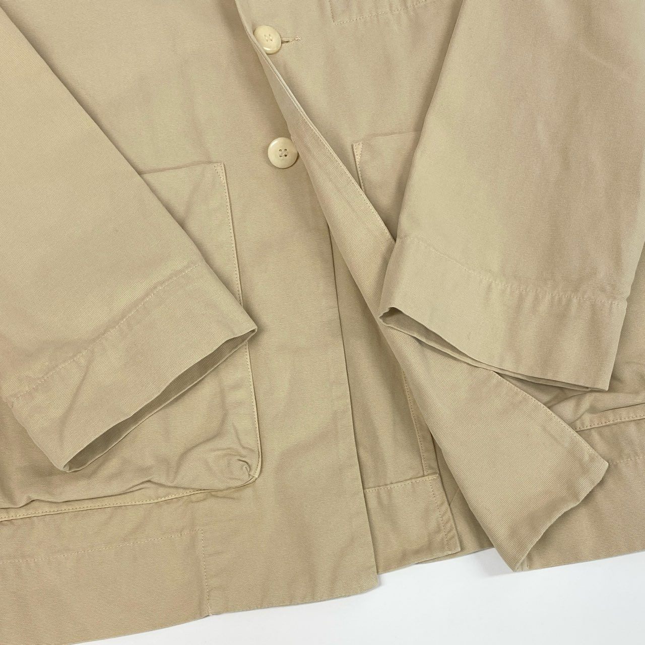32j3 Toogood トゥーグッド The Photographer Jacket フォトグラファージャケット 6 Lサイズ相当 ベージュ コットン メンズo07t