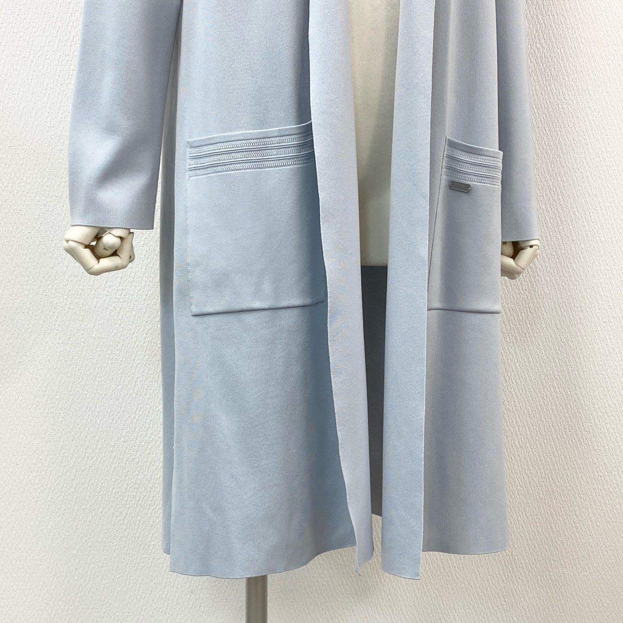 42a23 FOXEY フォクシー Knit Parka Crochet ニットパーカ クロシェ 41888 F ブルー カーディガン 日本製