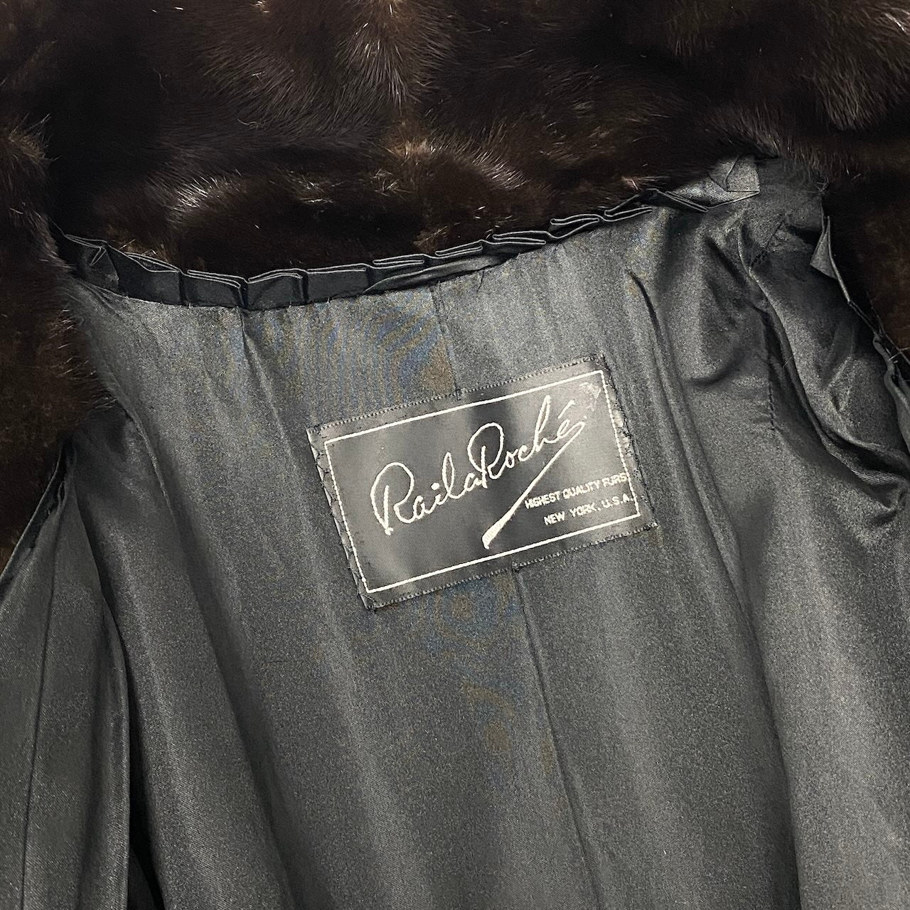 47c18 超ロング ダークミンク ファーコート 丈110cm サイズF ダークブラウン 本毛皮 Dark Mink Fur Super Long Coatt18r