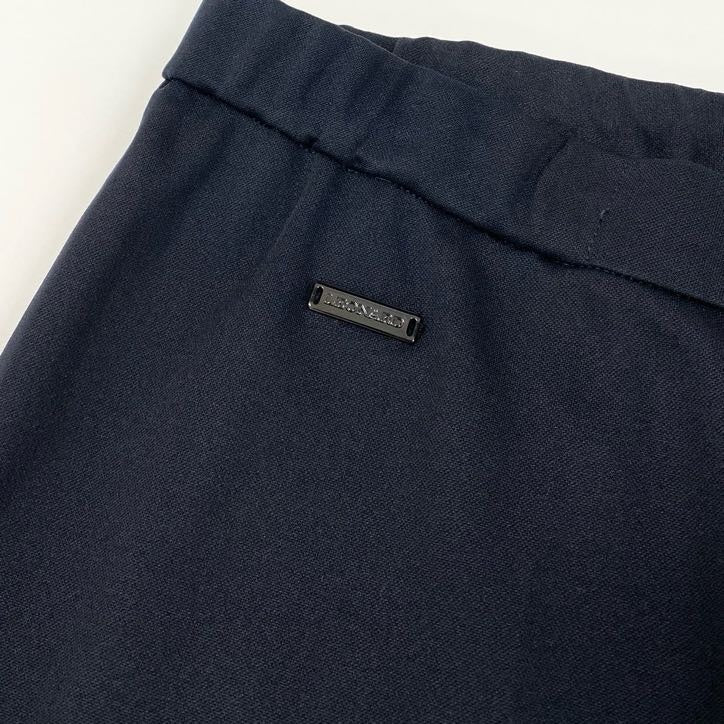80g23 LEONARD レオナール スラックスパンツ オールストレッチ 無地 ウエストゴム レディース 女性用 0383461 44 ブラック