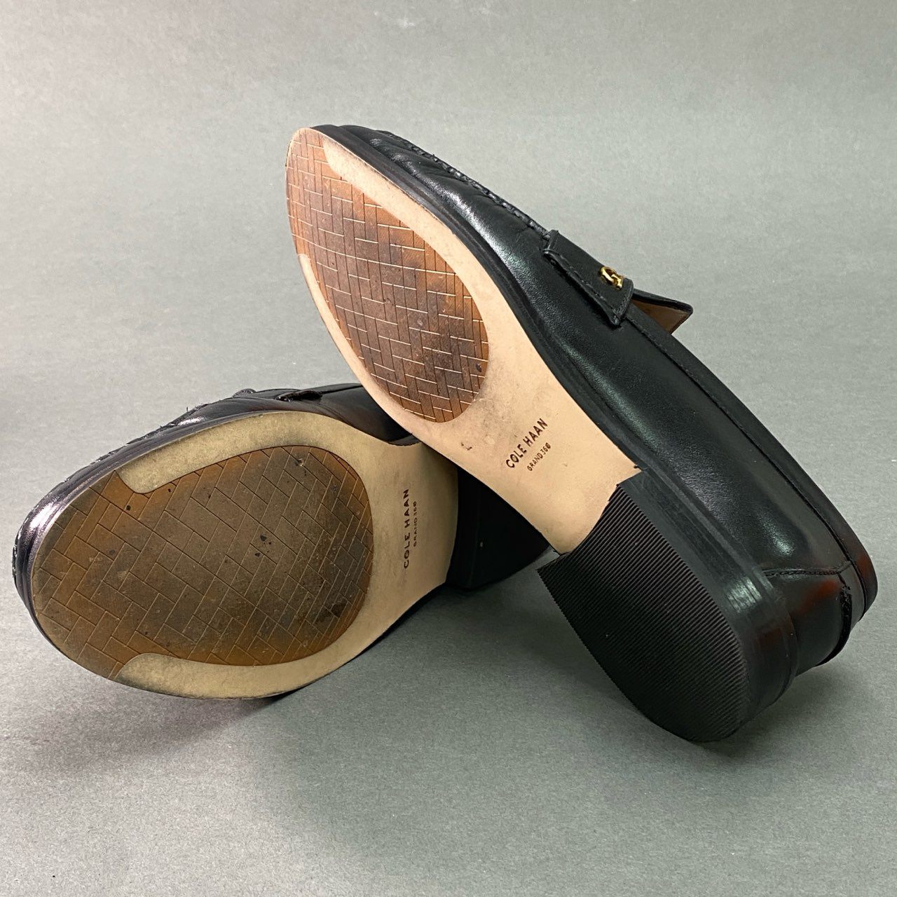 10f4 《美品》定価¥35.200 COLE HAAN コールハーン LUX PINCH PENNY ラックス ピンチ ペニーローファー W28842 5B ブラック レザー 革靴 シューズ 箱付き