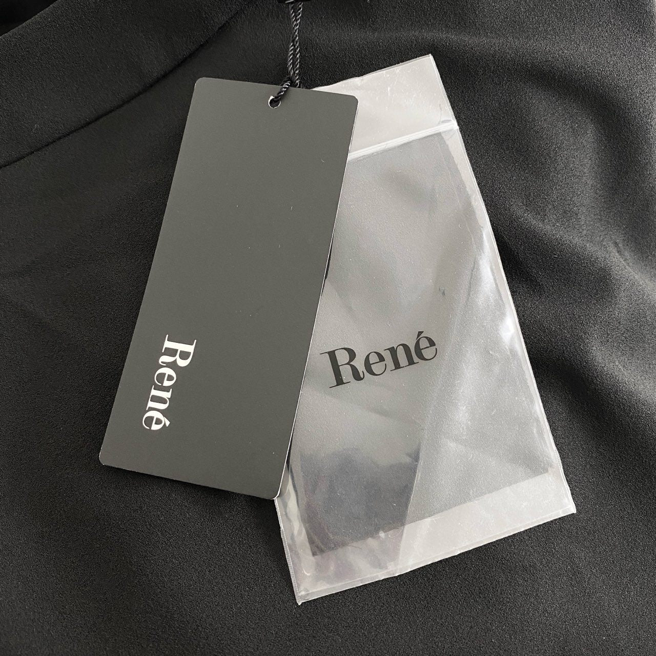 20i23《未使用》 Rene ルネ フレアスカート 膝丈スカート サイドレース切替 6634090 サイズ34 ブラック ポリエステル100% レディース