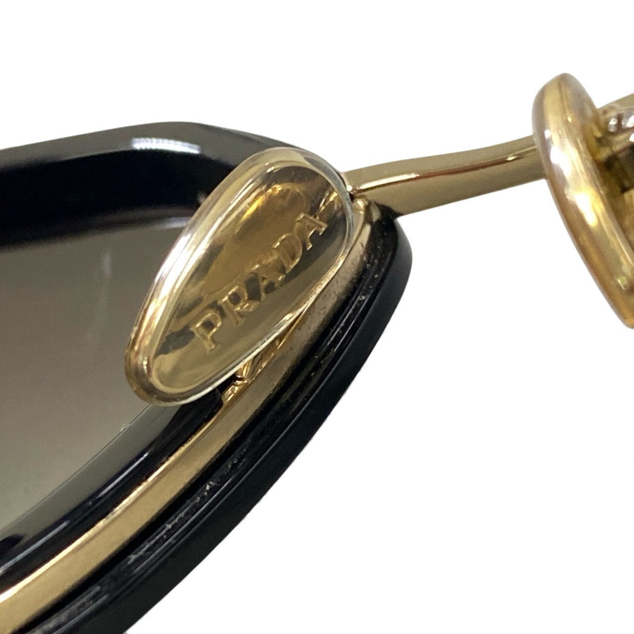 k16 PRADA プラダ サングラス SPR53Y 53□21 ブラック ゴールド オクタゴン 六角形 アイウェア メガネ 眼鏡t18r