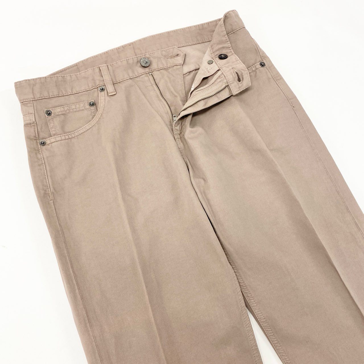 11i16 Ermenegildo Zegna エルメネジルドゼニア サマースラックス テーパードパンツ ボトムス トラウザーズ 30 ピンク系 コットンリネン メンズu02t