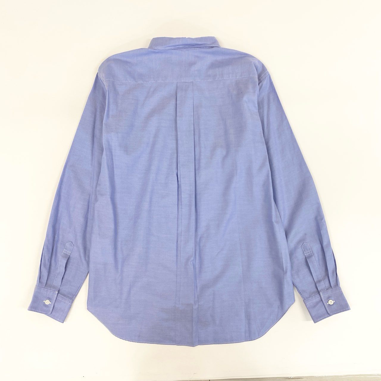 68g21 COMME des GARCONS HOMME DEUX コムデギャルソン オムドゥ AD2019 ジップアップ 長袖シャツ ロングスリーブ 日本製 Mサイズ ブルー コットン メンズ