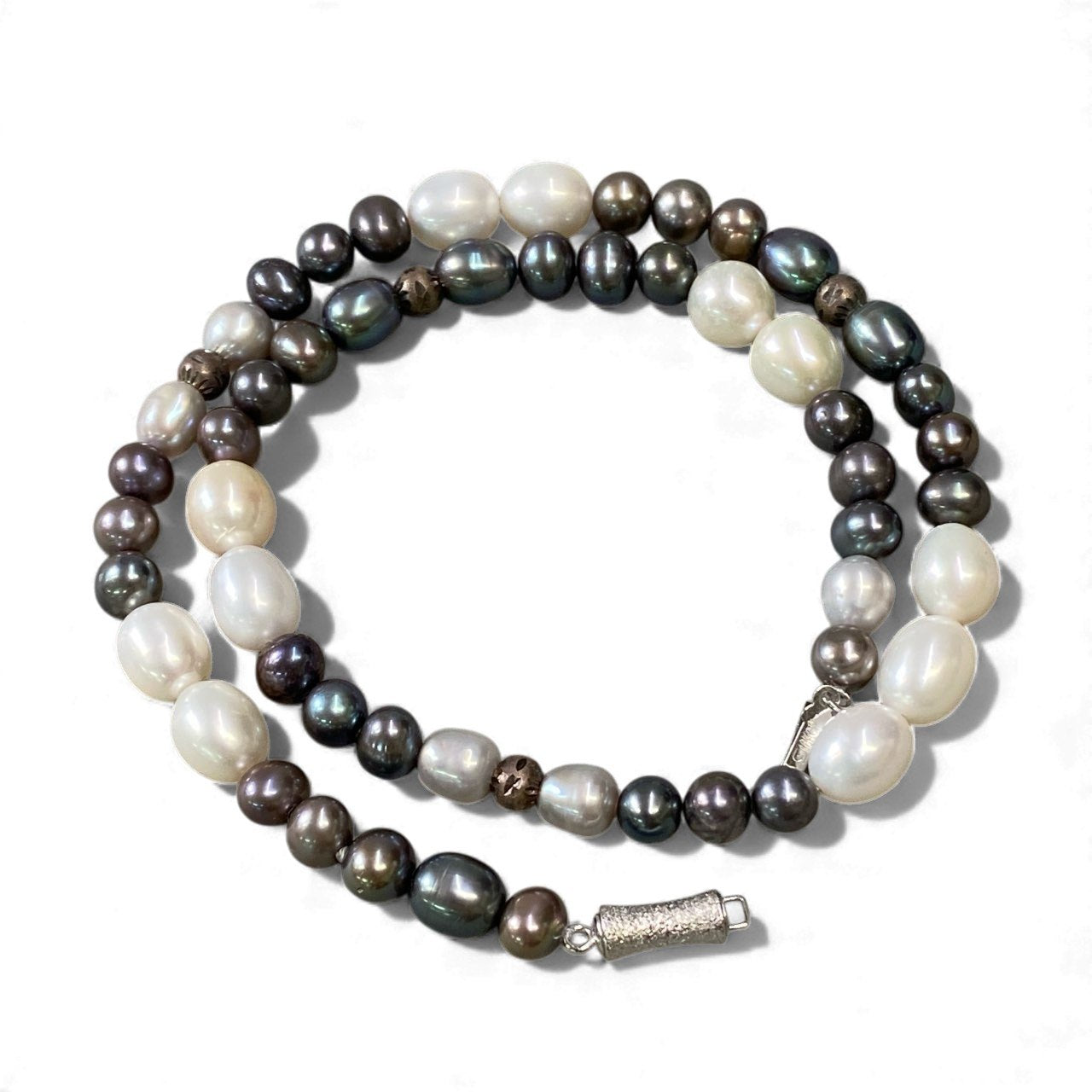 k10 淡水パールネックレス 黒蝶パール オーロラパール ミックス k18GP マルチカラー 淡水パール ネックレス レディース 女性用k02i