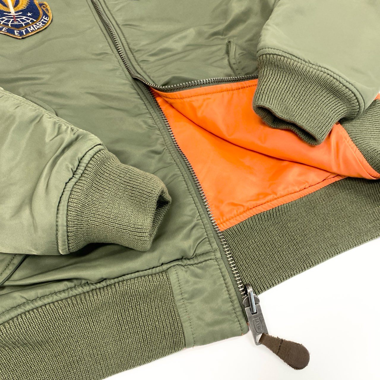 37i30 Polo by Ralph Lauren ポロバイラルフローレン MA-1 フライトジャケット ボンバージャケット リバーシブル 710716250001 Sサイズ カーキ オレンジ メンズo07t