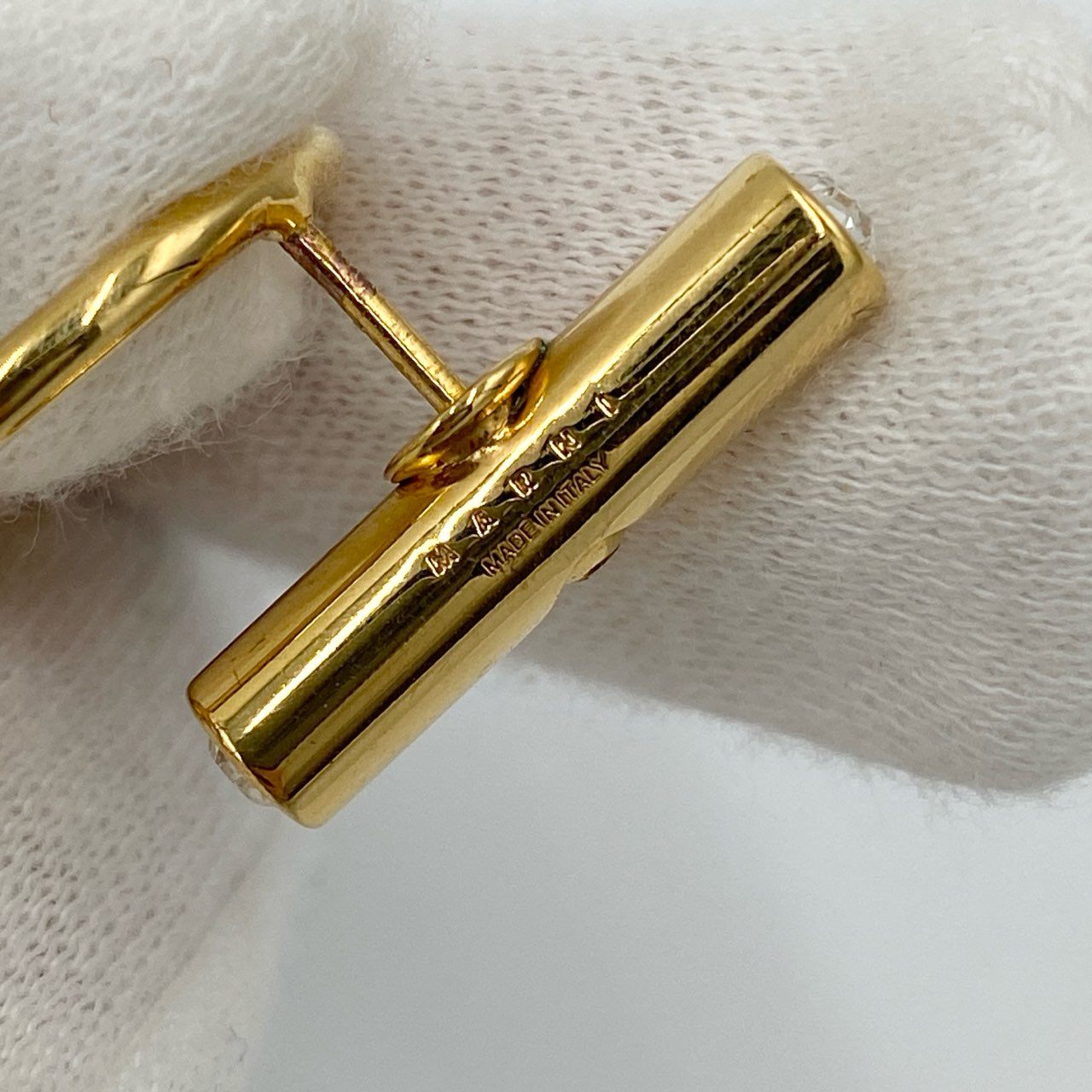 h21《美品》 MARNI マルニ 4連 ゴールドチェーンピアス イタリア製 GOLD イヤリング アクセサリー パーティt18r