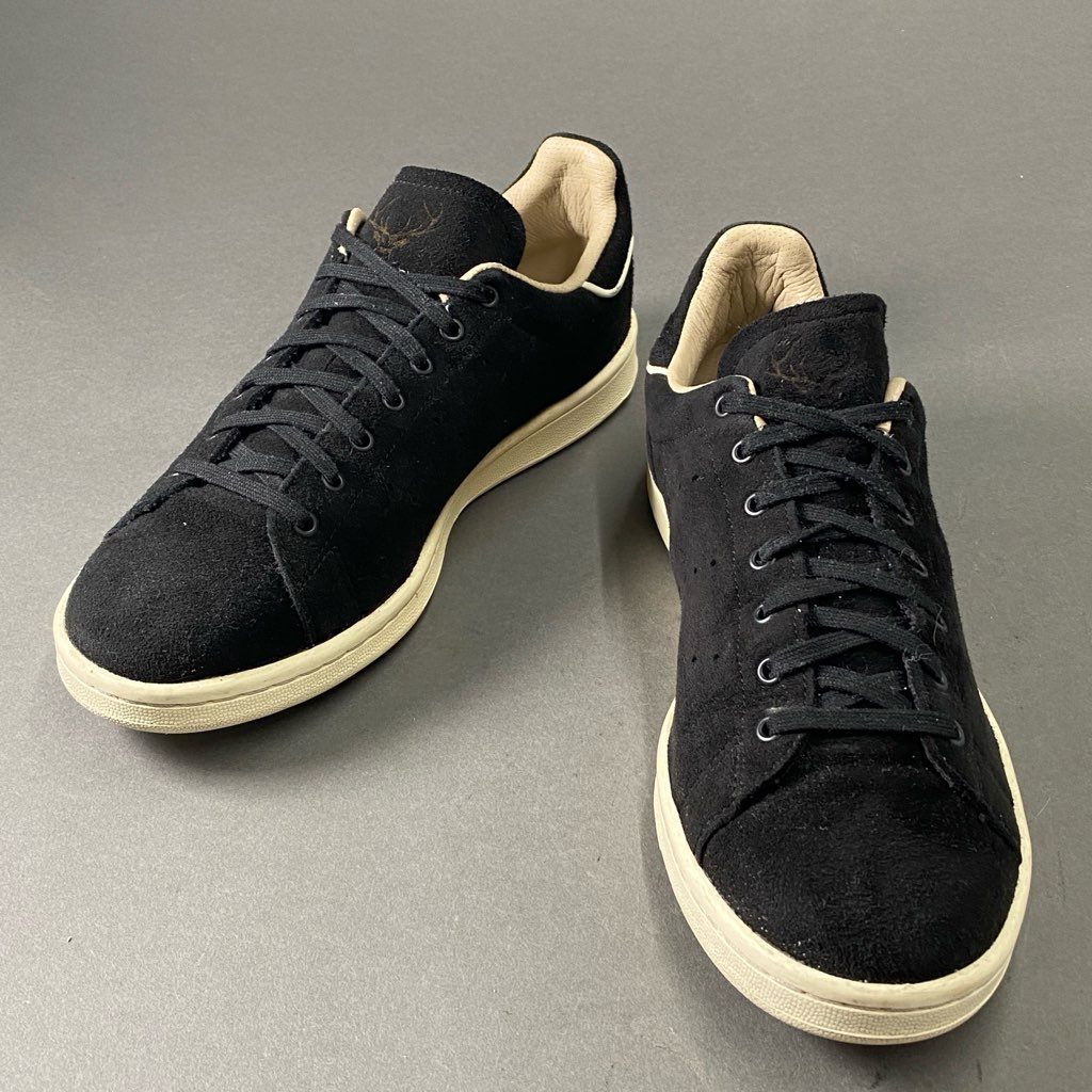 3f6 adidas アディダス ドイツ製 STANSMITH スタンスミス MADE IN GERMANY スニーカー M17166 26.5cm ブラック 鹿革