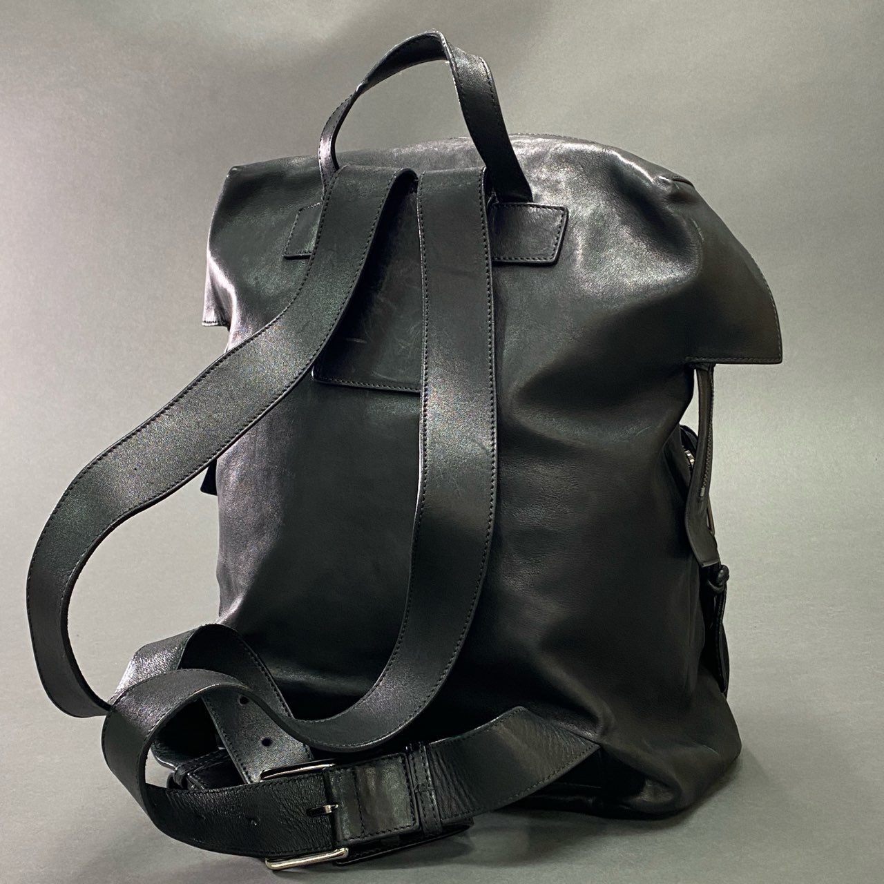 Ba27 JIMMY CHOO ジミーチュウ Lennox レノックス リュックサック バックパック ブラック レザー