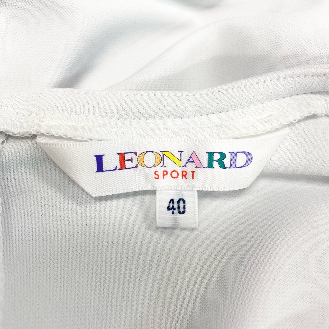 78b26 LEONARD レオナール 七分袖カットソー 美しいプリント ストレッチ 0558097 40サイズ グレー ポリエステル100% レディース 女性用u02t