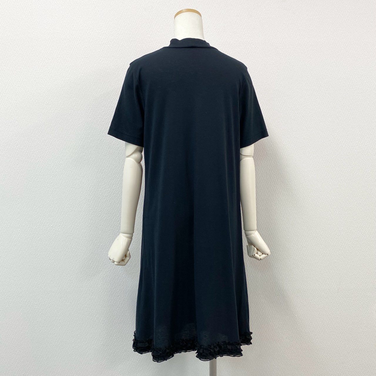 57h4【美品】TOKUKO 1er VOL トクコプルミエヴォル プリントワンピース サイズ9 ブラック ピンク レディース トップスk02i
