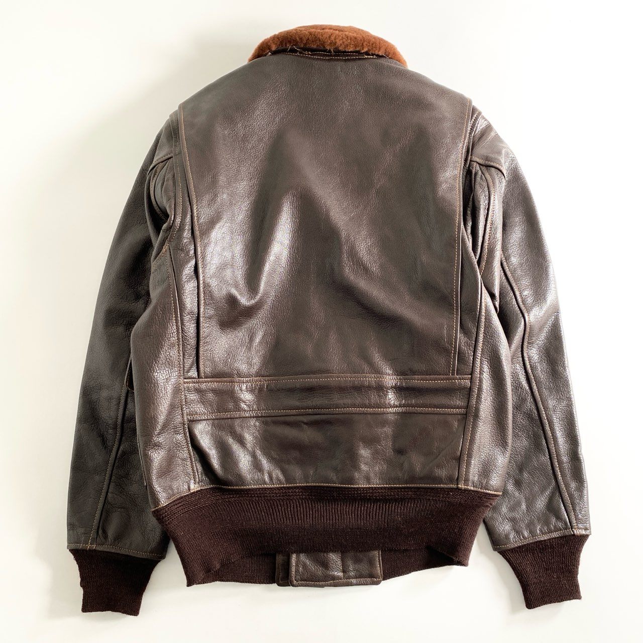 18d12 EASTMAN LEATHER CLOTHING イーストマンレザー M-422A U.S.NAVY フライトジャケット レザージャケット 38 ブラウン メンズ バッファローレザー