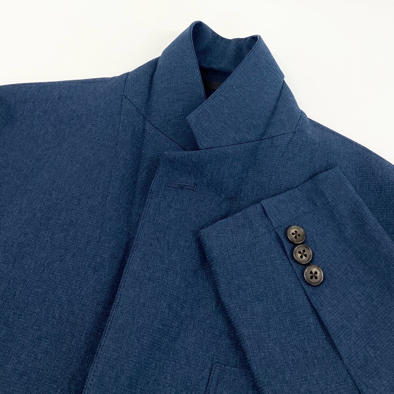 10f11 《美品》 WWS ワールウェアスーツ テーラードジャケット アンコンジャケット ブレザー サイズM ブルー メンズ 紳士服