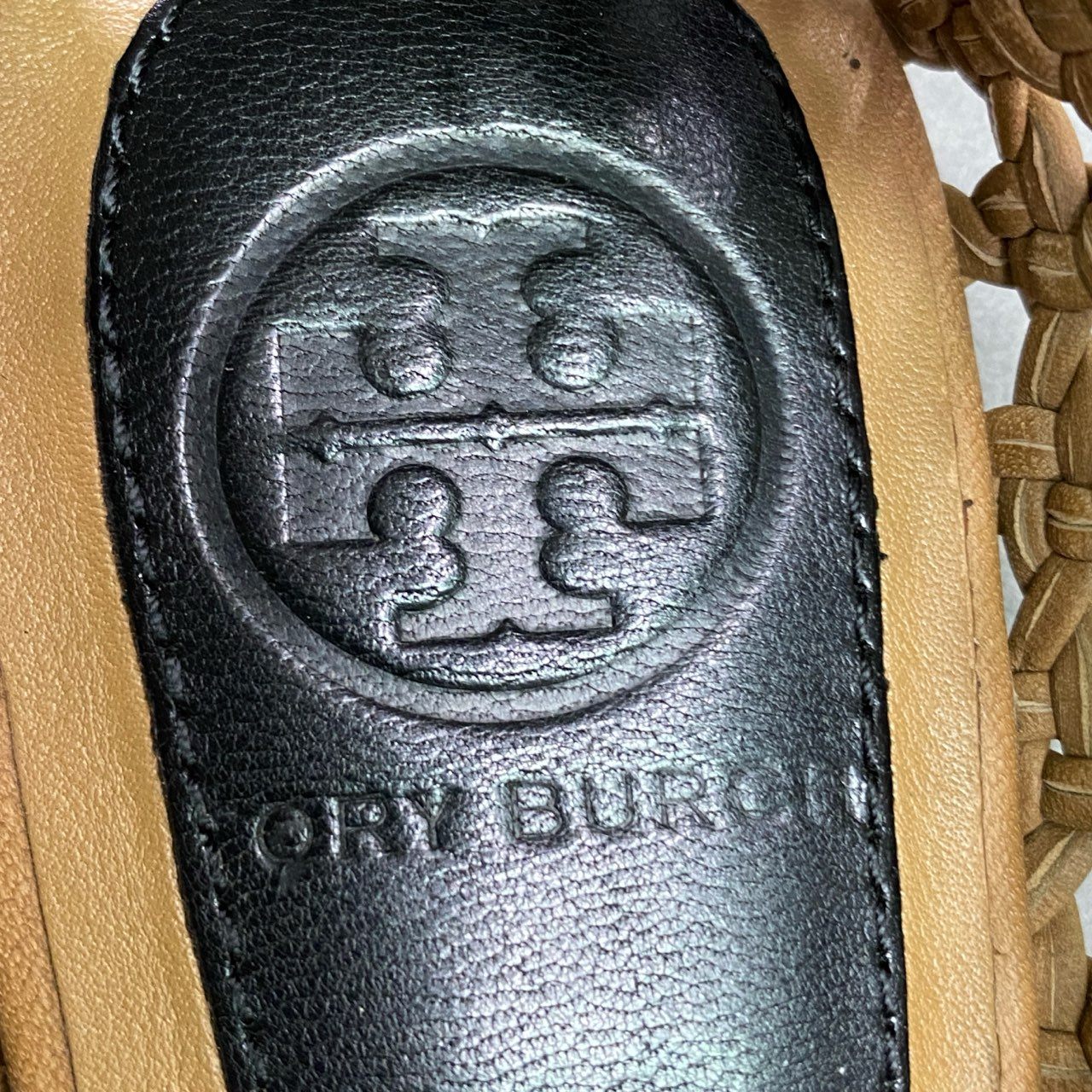 4c21 【 2足セット 】 美品 TORY BURCH トリーバーチ ロゴチャームリボン フラットシューズ 6.5M ブラック ブラウン レザー メッシュ パンプス まとめ