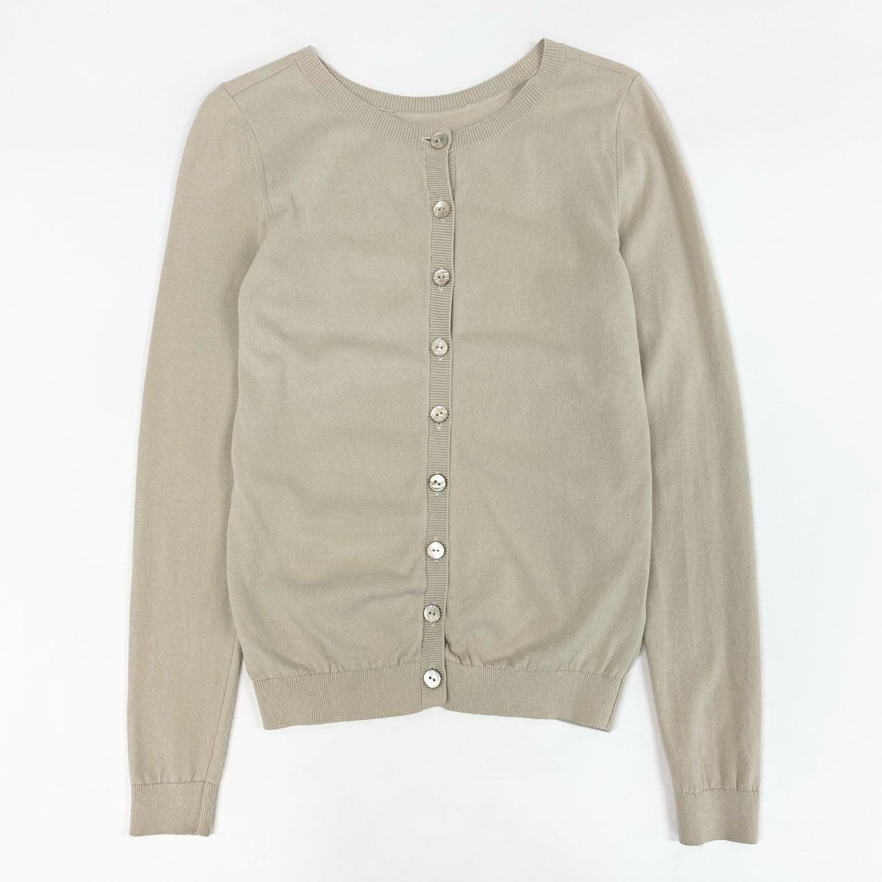 35d7 《新品タグ付き》 FOXEY NEW YORK フォクシー ニューヨーク ツインフェイス ニットカーディガン ボレロカーディガン トップス 33065 サイズ38 ベージュ レディース 日本製