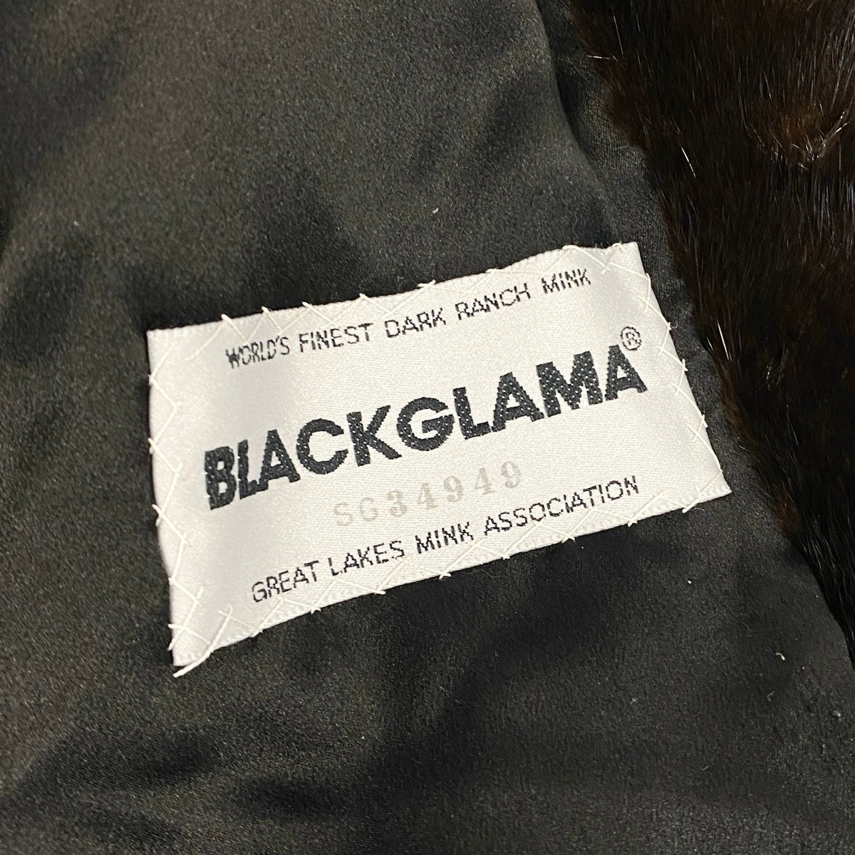 52f10 CRESCE BLACK GLAMA ブラックグラマ レアデザイン ダークミンク ファーコート サイズF ブラウン 最高級本毛皮 Mink Fur Coatt18r