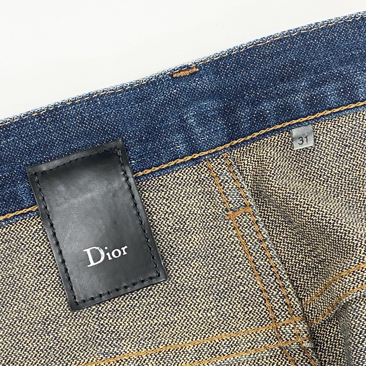 45b27 Dior HOMME ディオール オム エディ期 ダメージ加工 5ポケット デニムパンツ ジーパン 7E3110610197 サイズ31 インディゴブルー コットン100% メンズ
