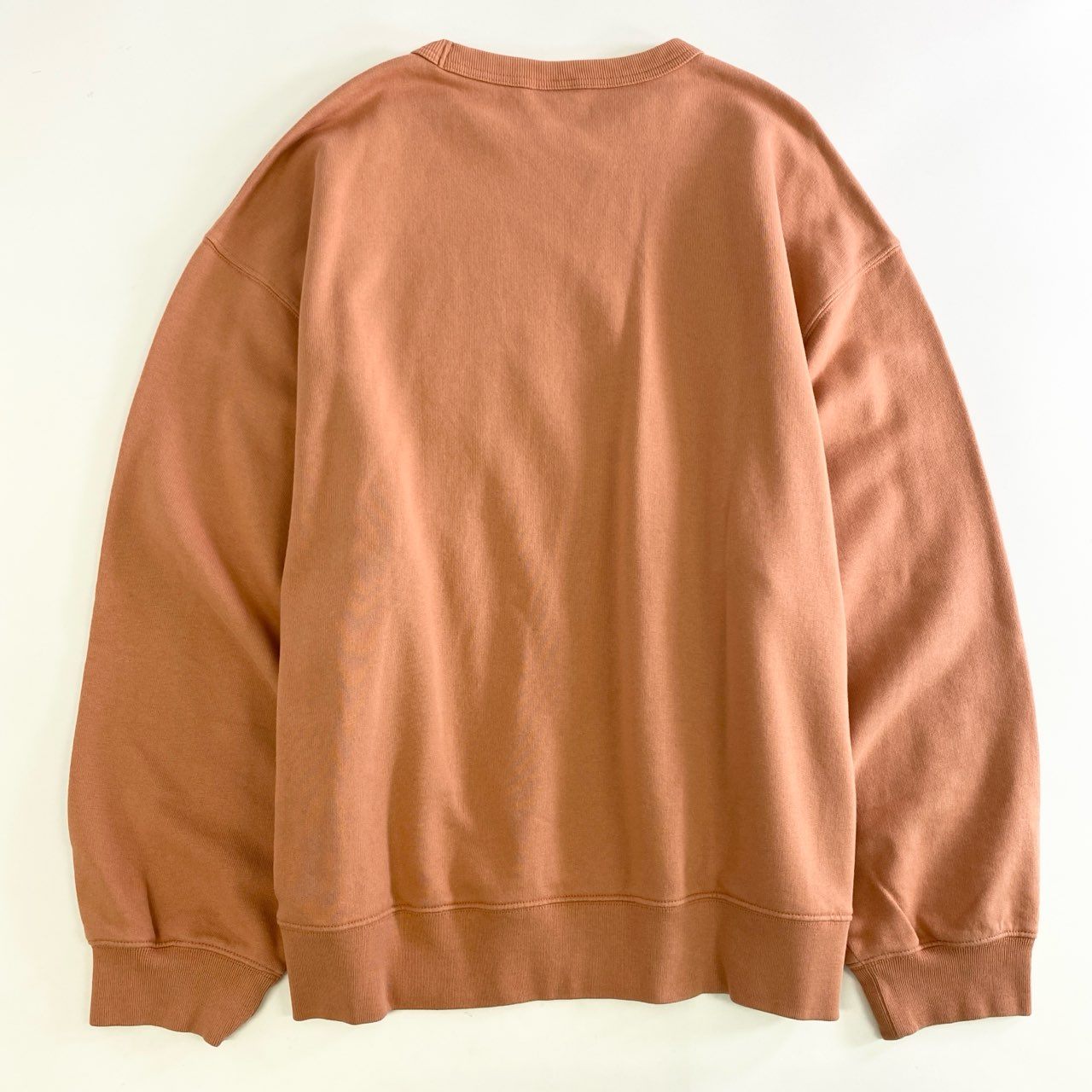 50k8 DRIES VAN NOTEN ドリスヴァンノッテン クルーネック スウェット プルオーバー トップス オーバーサイズ 1157-343-1274 Mサイズ ピンクベージュ コットン