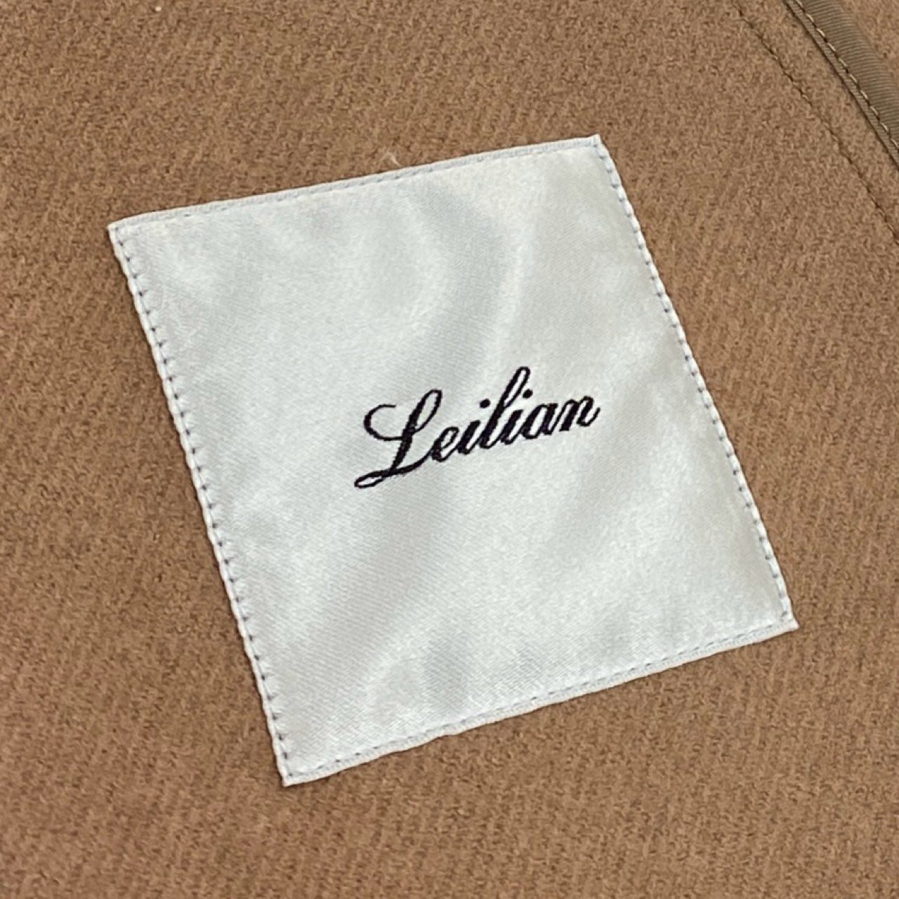 14f12 Lelian レリアン ベルテッドフーディロングコート 近年モデル アウター IL-0904347 11 L ブラウン系 ウール レディース