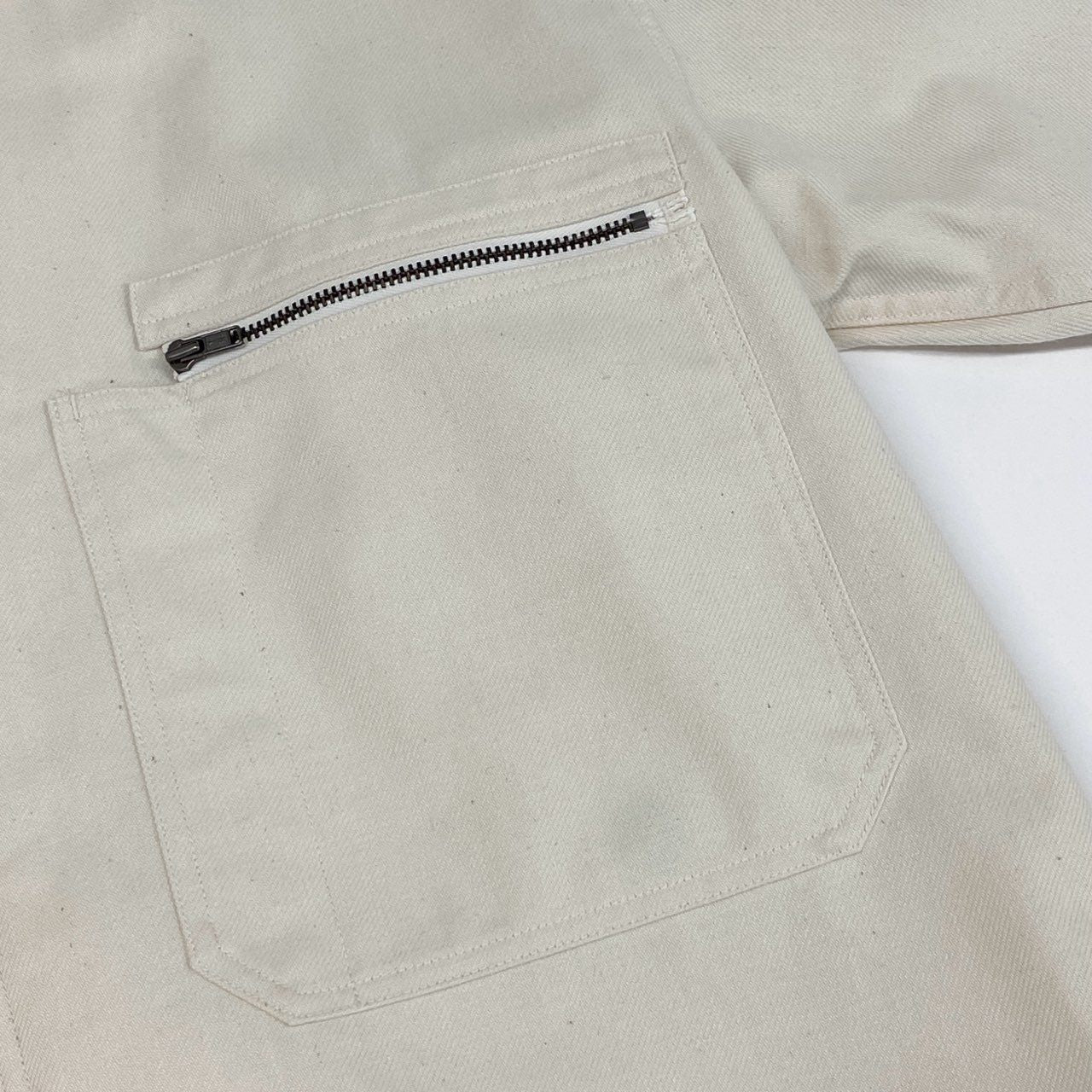 40h24 《極美品》MHL. MARGARET HOWELL エムエイチエル マーガレットハウエル コットンジャケット ブルゾン ジップアップジャケット 596-3225509 Lサイズ アイボリー メンズ 男性用k02i