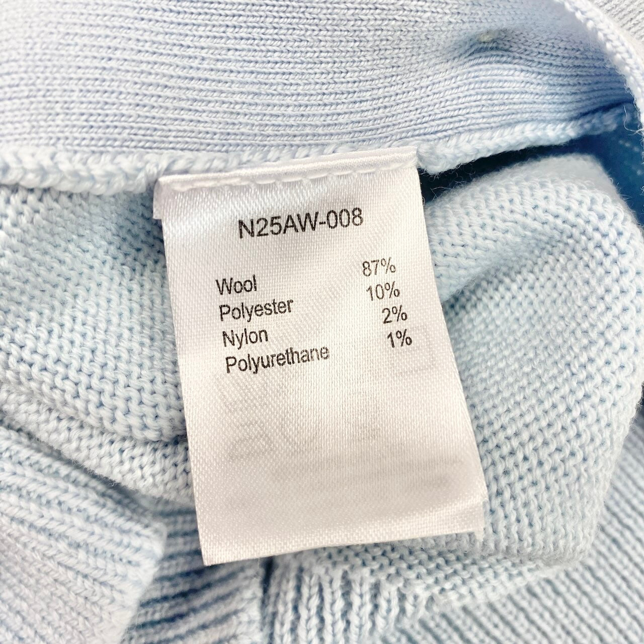 78c31 《未使用品》 NKNIT ンニット 25AW Slit Knit Vest スリットニットベスト サイズ1 サックス タグ付t18r