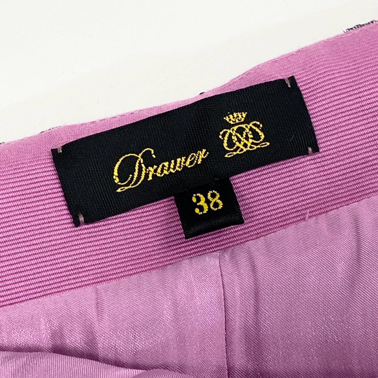 78d4 Drawer ドゥロワー ラメプリント ギャザースカート ロングスカート フレアスカート 6524-299-1539 サイズ38 パープル レディース 日本製