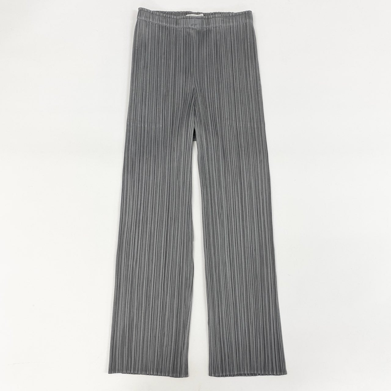42h22 PLEATS PLEASE プリーツプリーズ イッセイミヤケ プリーツ加工 リラックスパンツ PP55-JF111 サイズ1 グレー ポリエステル レディースu02t