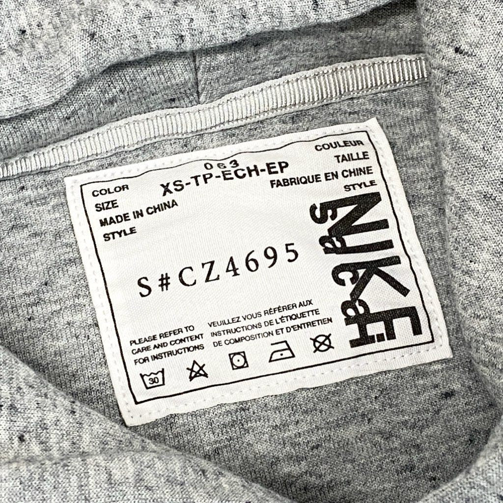 21d6 NIKE × sacai ナイキ サカイ コラボ AS Unisex NRG HOODIE ドッキング プルオーバーパーカー フーディ CZ4695-063 XS グレー