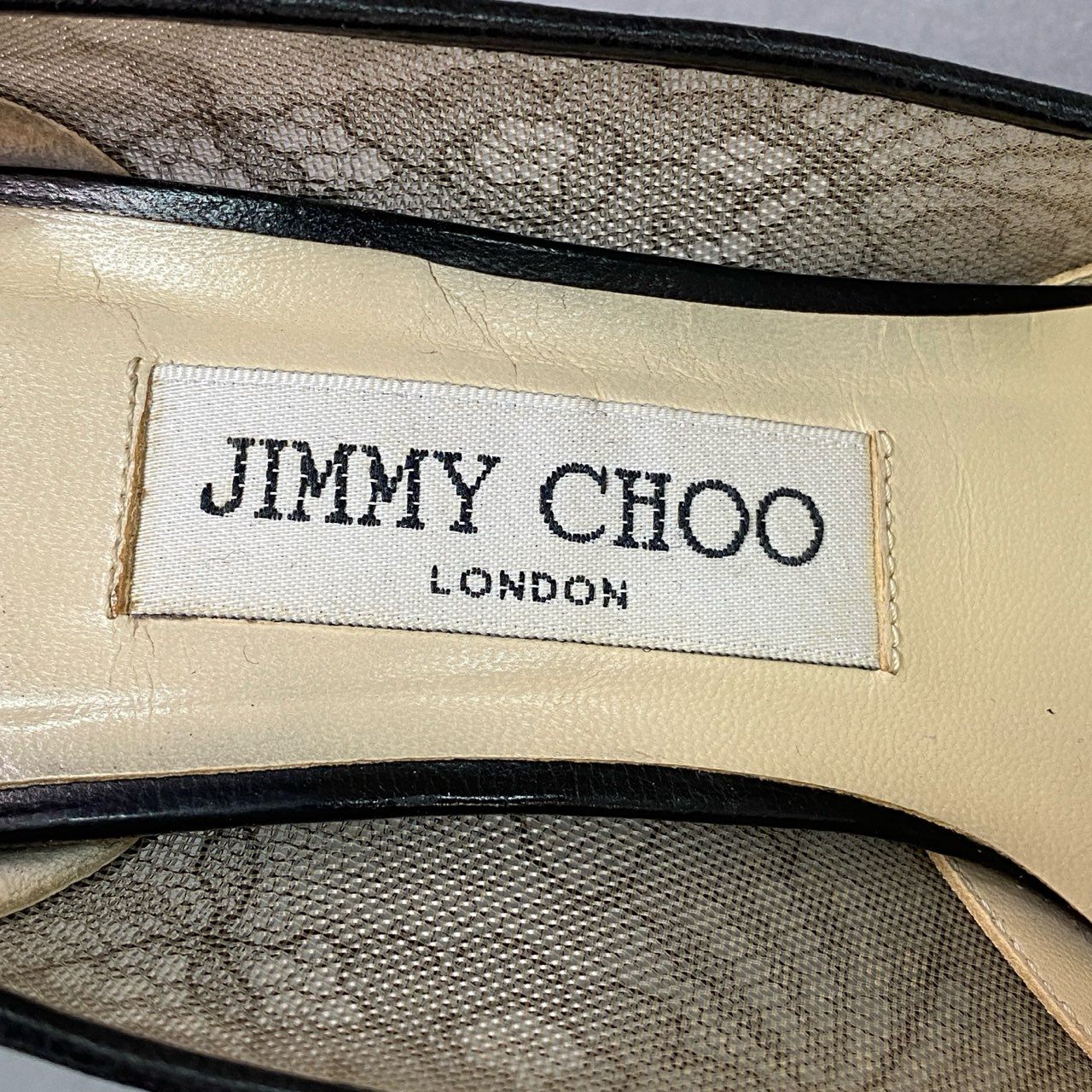 5c21 JIMMY CHOO ジミーチュウ フラワーレースパンプス 36 ブラック レザー イタリア製 シューズ