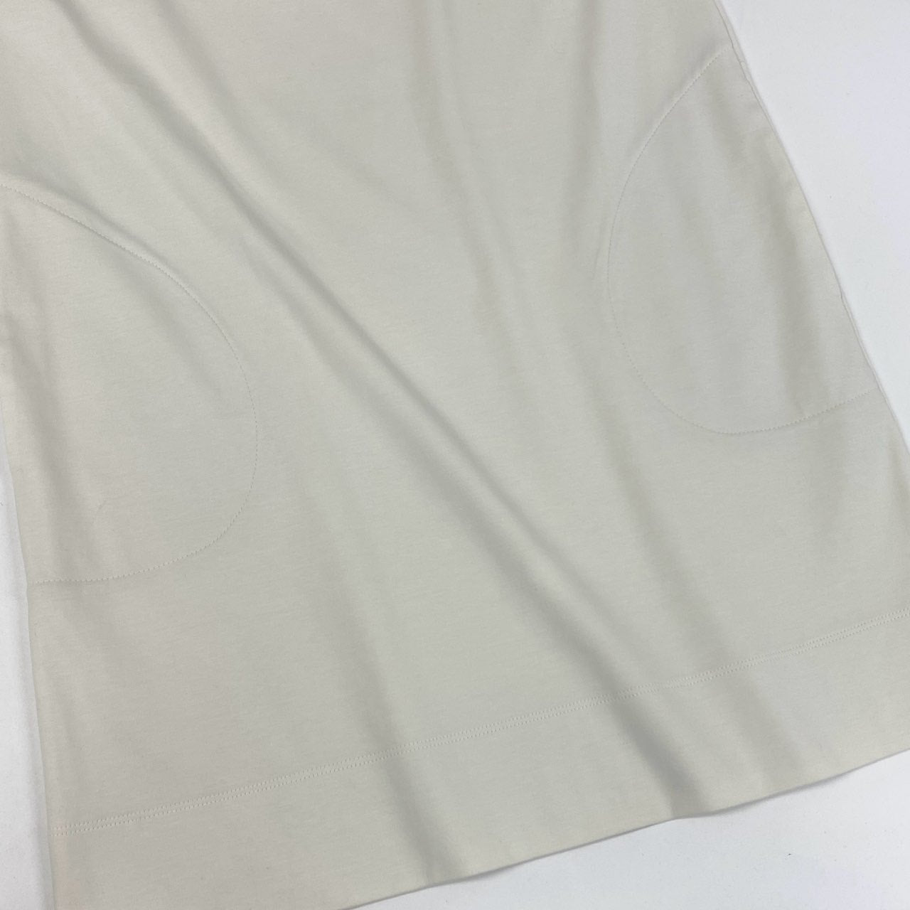 63i18 BRUNELLO CUCINELLI ブルネロクチネリ 半袖ワンピース ひざ丈ワンピース メッシュスリーブ M アイボリー系 レディースu02t