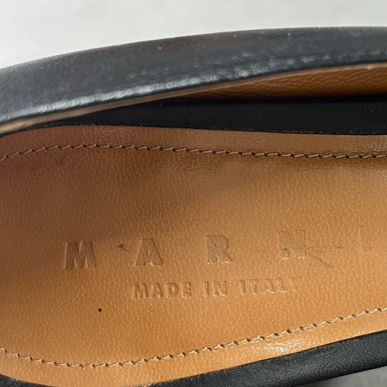 4f20 MARNI マルニ トングサンダル チャンキーヒール パンプス SAMS012007 36 ブラック レザー レディース