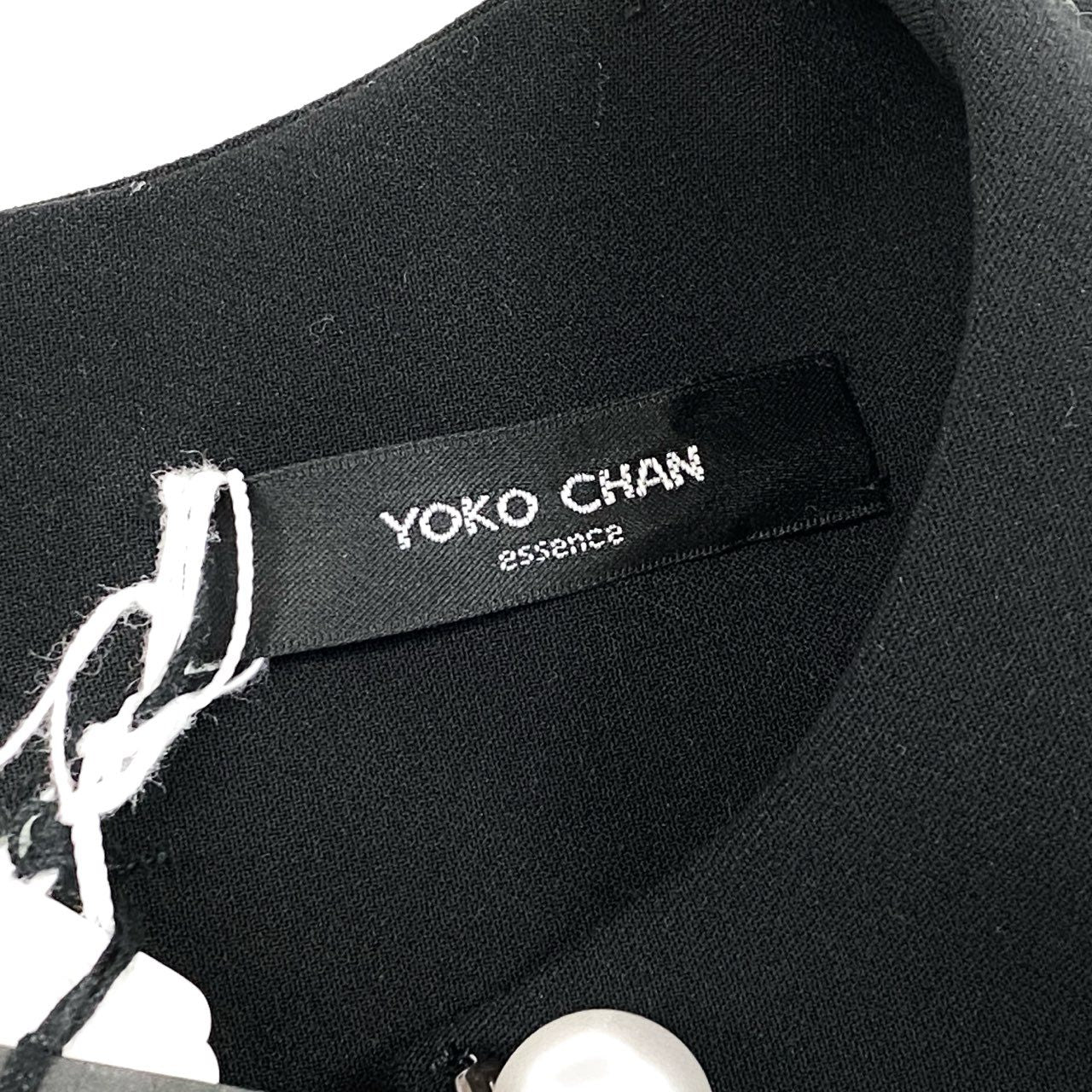 28d11 《新品タグ付き》 YOKO CHAN ヨーコチャン パールワンピース フォーマルドレス ノースリーブワンピース サイズ36 ブラック レディース