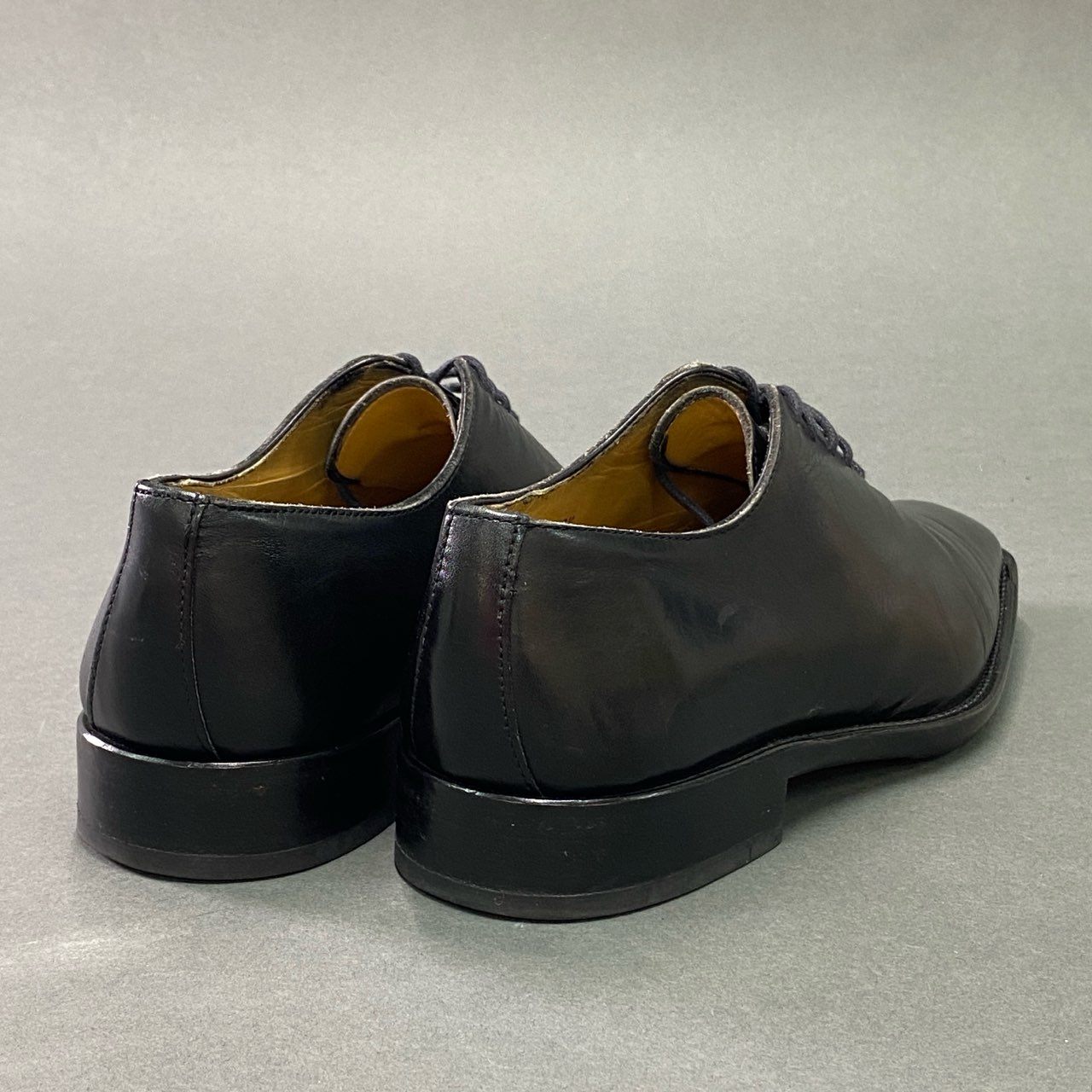3b14 BARNEYS NEWYORK バーニーズ ニューヨーク レザードレスシューズ 40 1/2 ブラック Leather 革靴 ビジネス フォーマル イタリア製