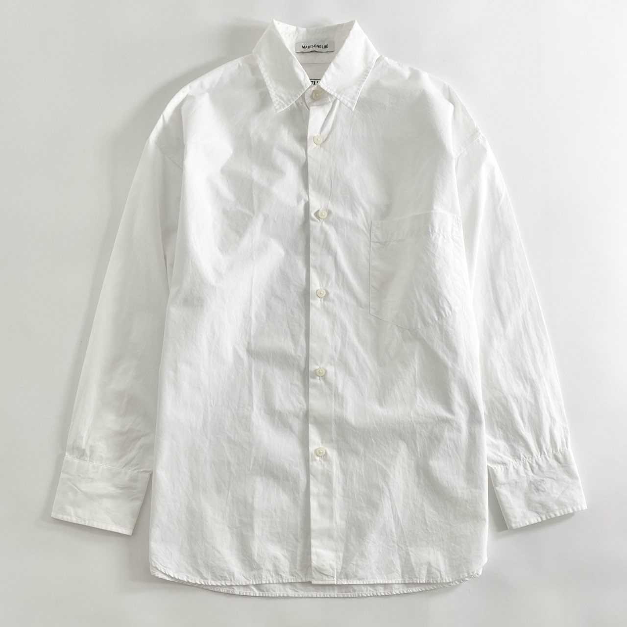 19i23 MADISON BLUE マディソンブルー J.BRADLEY LONGSLEEVE SHIRT 長袖シャツ ブラウス トップス MB999-5719 サイズ000 ホワイト コットン100% レディース