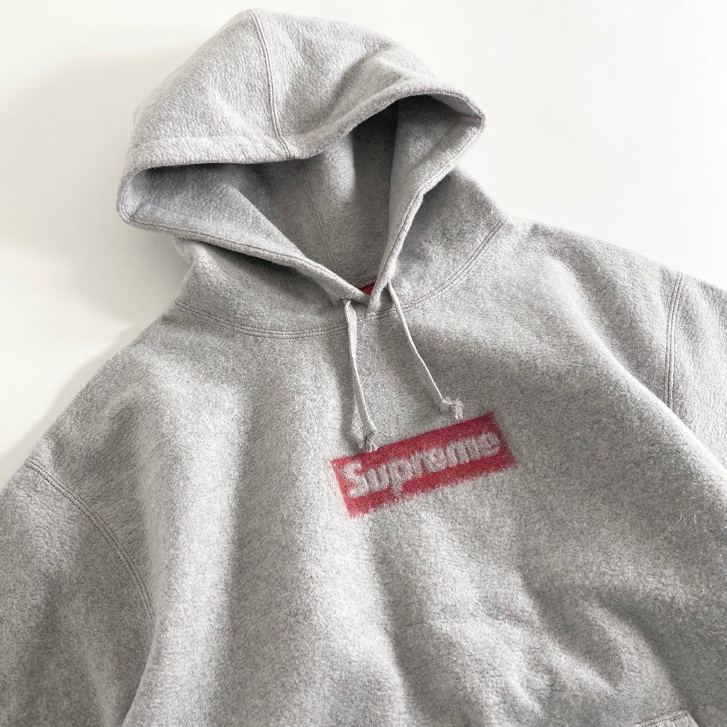59g2 【未使用保管品】 タグ付 SUPREME シュプリーム 23SS Insideout Box Logo Hooded Sweatshirt インサイドアウト パーカー フーディ Mサイズ グレー