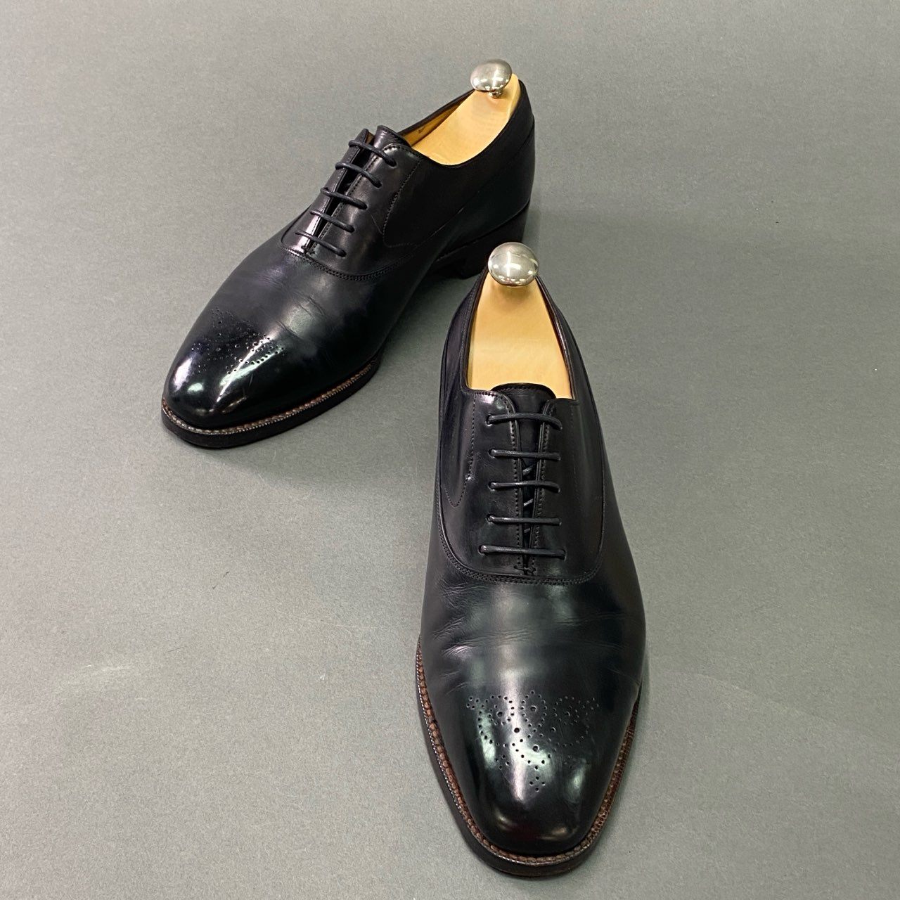 3b14 《希少》 JOHN LOBB ジョンロブ VINT 99 1999イヤーモデル 8 1/2 ブラック カーフレザー ラスト8896 ヴィンテージシリーズ シューツリー付