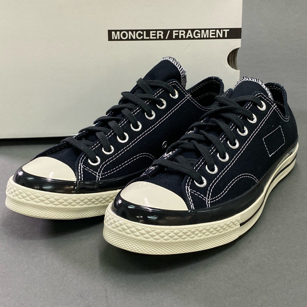 10c25 《未使用品》 CONVERSE コンバース MONCLER モンクレール FRAGMENT フラグメント FRAYLOR 3 CHUCK 70 CK スニーカー 172320C 28cm ブラック 箱付き