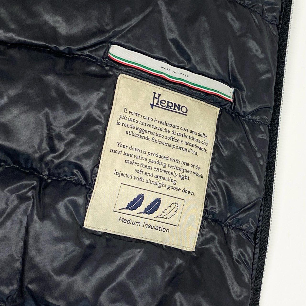 26g2 HERNO ヘルノ 素材切替 ダウンジャケット コート アウター PI0570D 44 グレー ブラック レディース