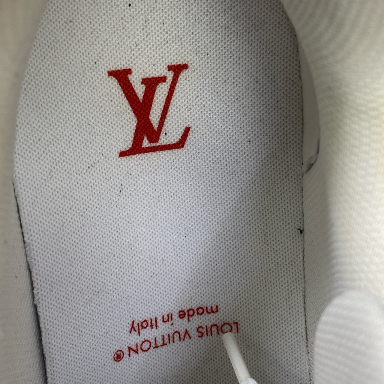 1i4 《美品》 LOUIS VUITTON ルイヴィトン × NIGO LV トレイナー ライン スニーカー 7 ホワイト レッド シューズ 紳士靴t18r