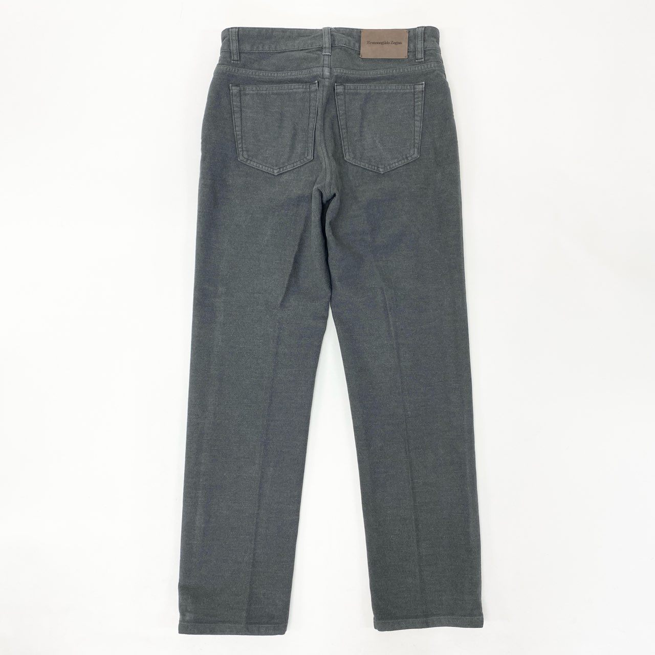 11i16 Ermenegildo Zegna エルメネジルドゼニア 5ポケット スラックスパンツ テーパードパンツ ボトムス レザーパッチ 30 グレー メンズ スリムフィットu02t
