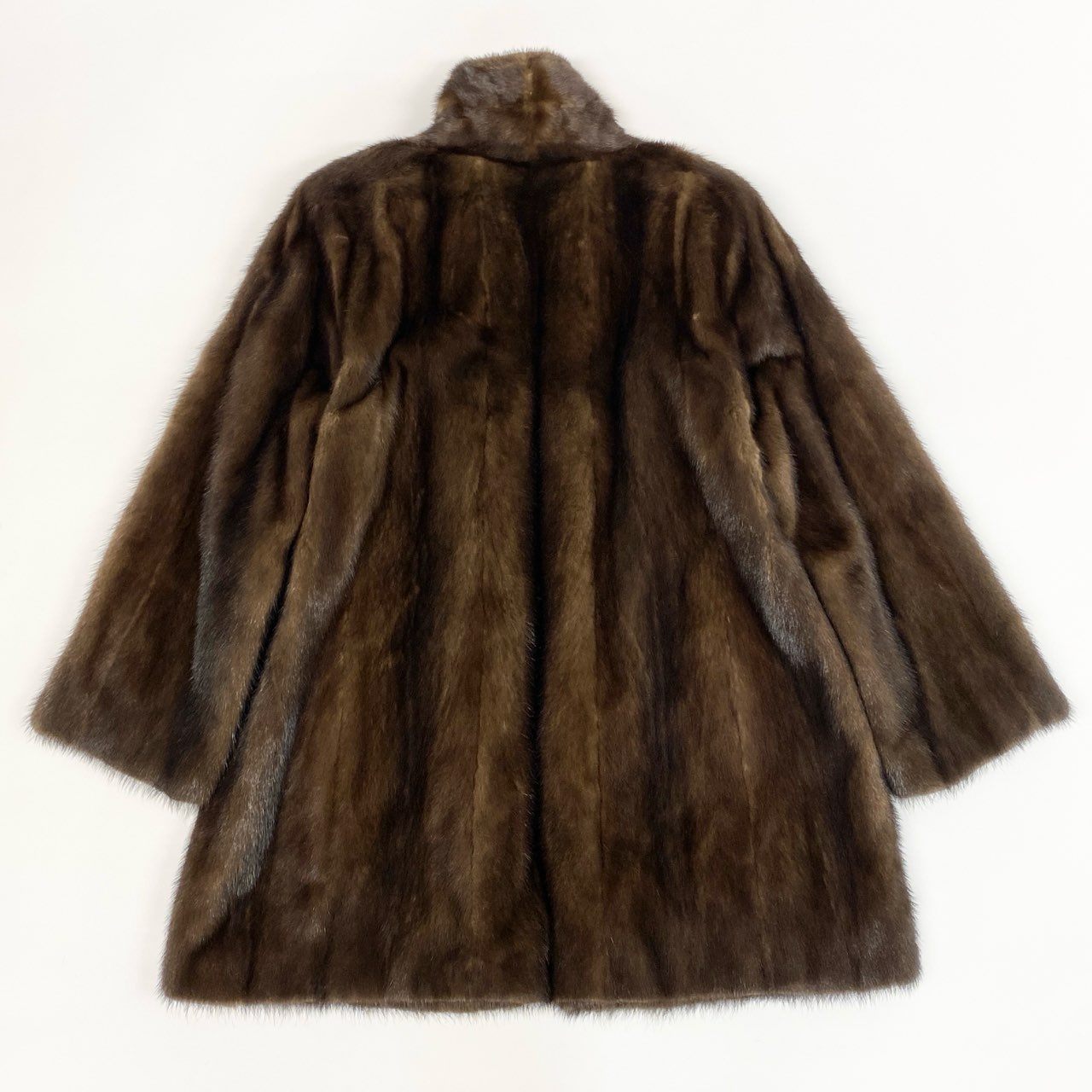 28i29 《美品》jindo ジンドー SAGA MINK サガミンク デミバフミンク 毛皮コート ミンクコート ロングコート 14サイズ ブラウン レディースt18r