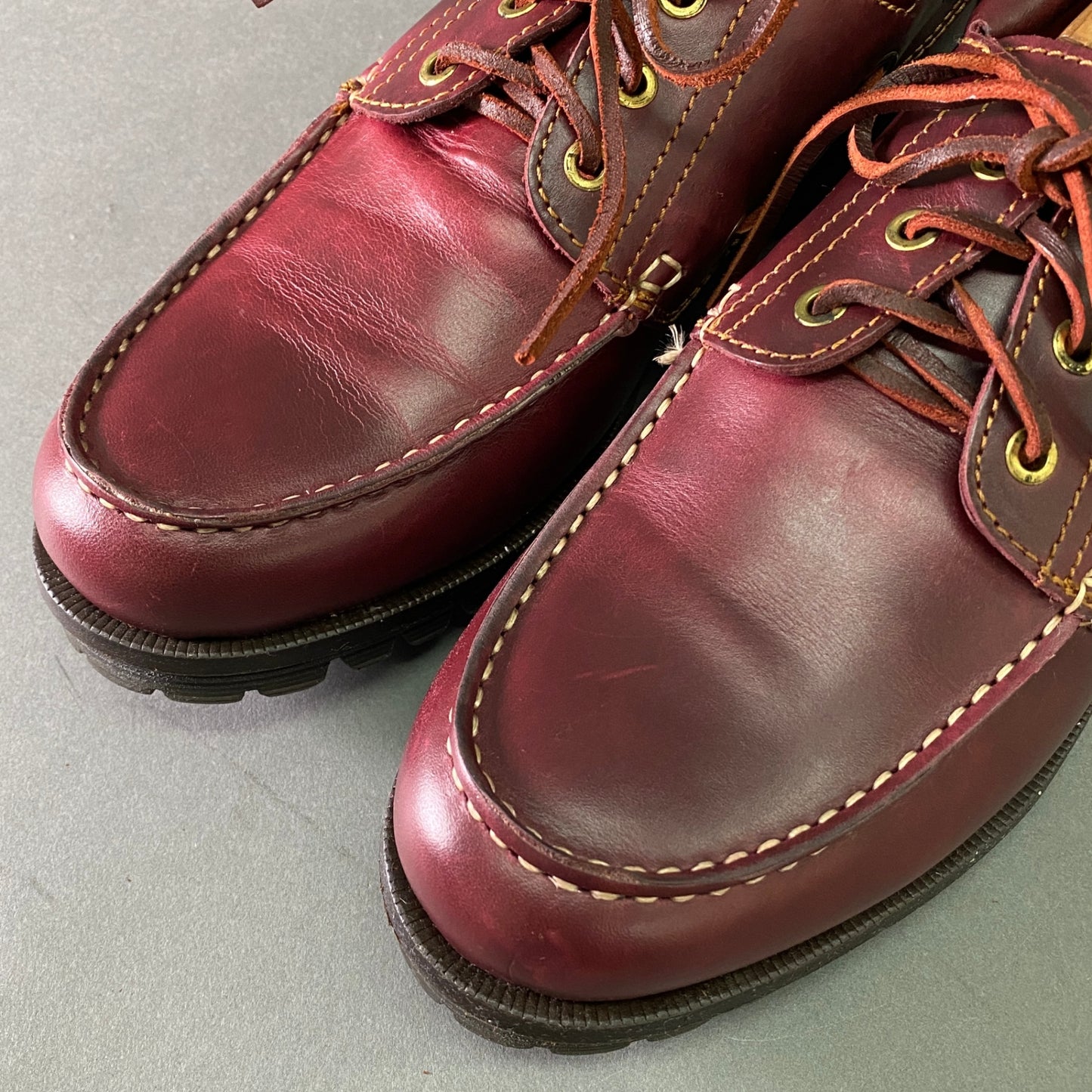 3a22 Danner ダナー モカシン 3EYELET アイレット レザーデッキシューズ D0024 27cm バーガンディ Leather ポルトガル製