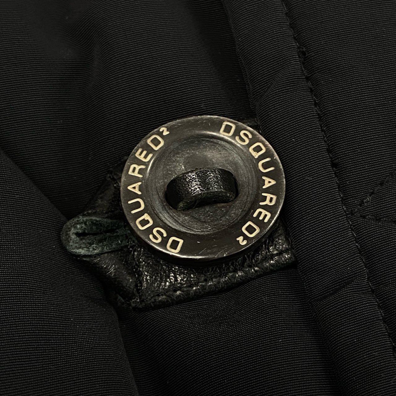 47c4 DSQUARED2 ディースクエアード ラクーンファー ショートダウンジャケット ダウンブルゾン サイズ48 ブラック メンズ 男性用 アウター