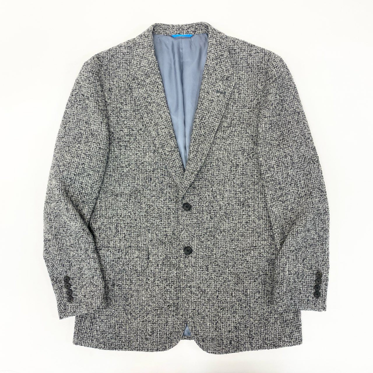 63j9 LANVIN ランバン テーラードジャケット ツイードジャケット フォーマル 50Xサイズ グレー系 メンズu02t