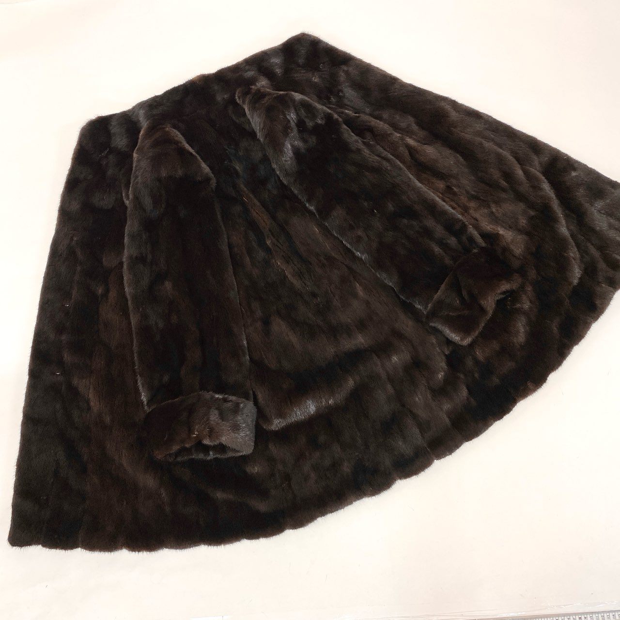 53h27 BLACKGLAMA ブラックグラマ MG Sable FUR マホガニーミンク ミンクコート ロングコート 最高級毛皮 サイズF ダークブラウン エムジーセーブルファー 日本製t18r
