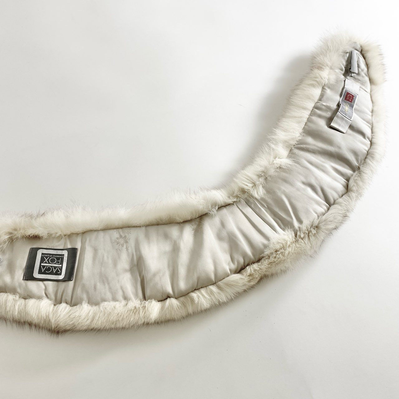 36d24 SAGA FOX サガフォックス ボリューム◎ ティペット 襟巻 2本セット ホワイト系 フォックスファー レディース